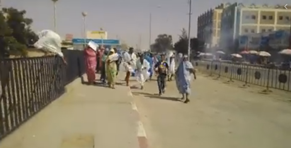 صورة نواكشوط: قمع واستخدام لمسيلات الدموع في وجه متظاهري النصرة
